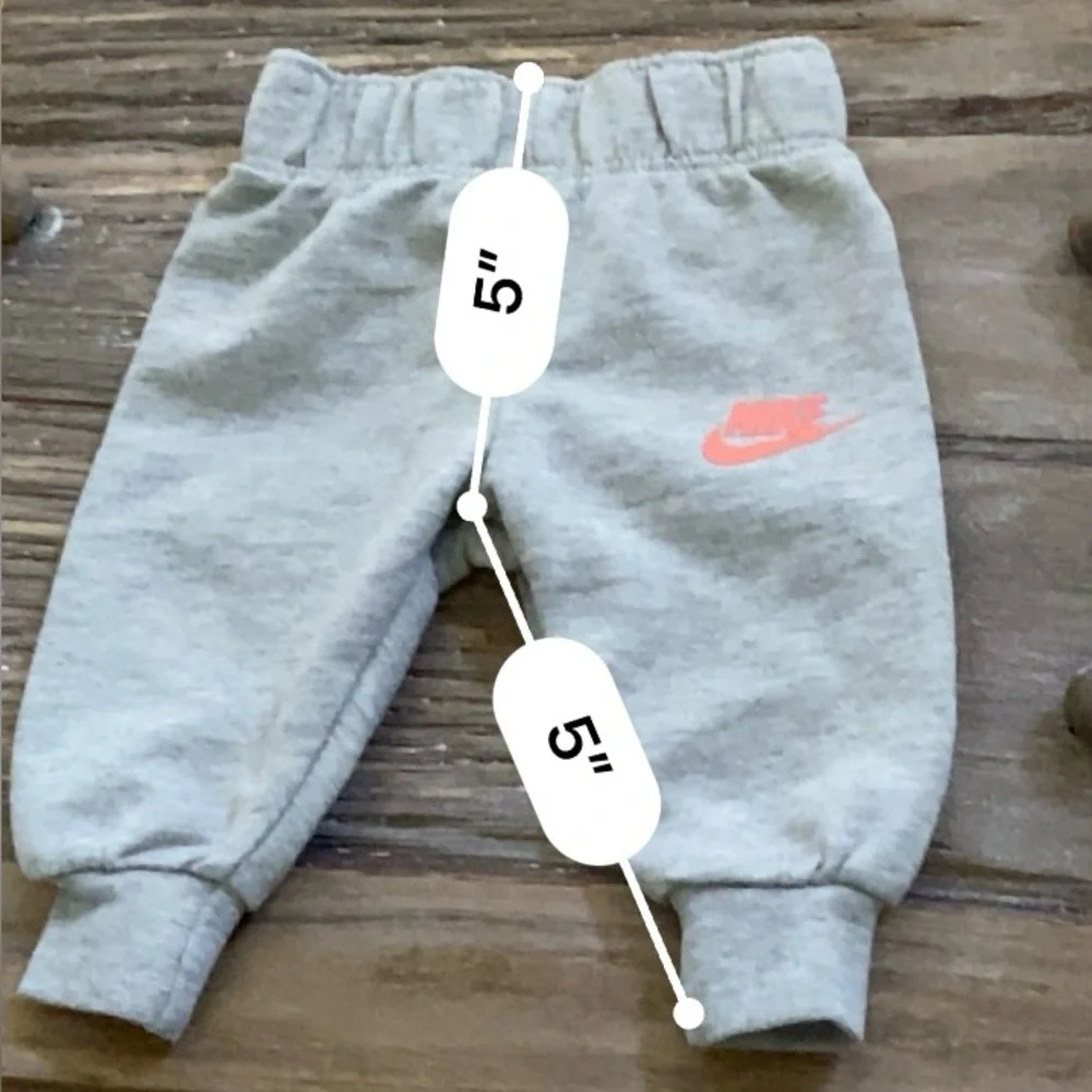 Nike Newborn Heather Gray Logo Joggers‎